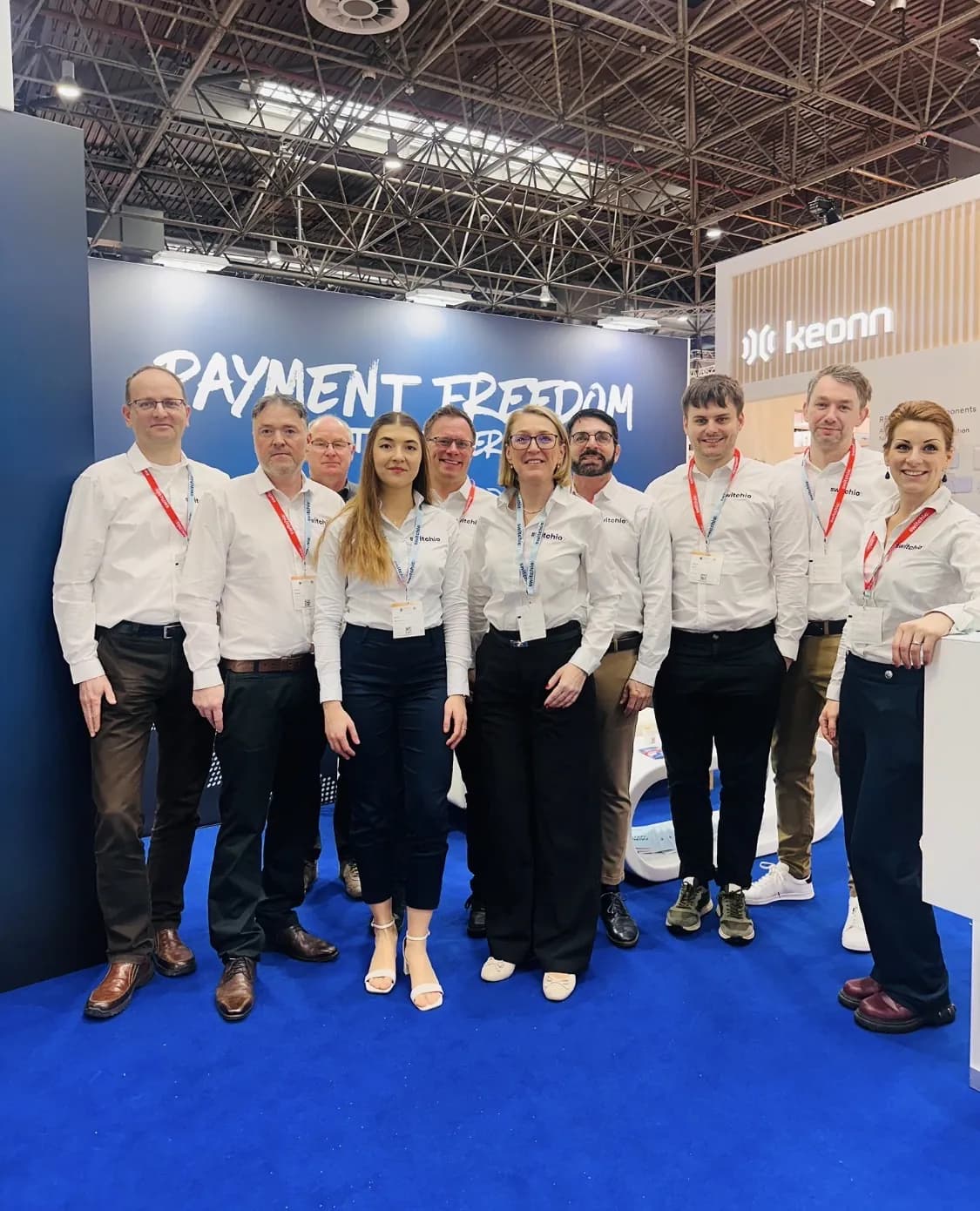 The Switchio team at its Payment Freedom stand at a trade show