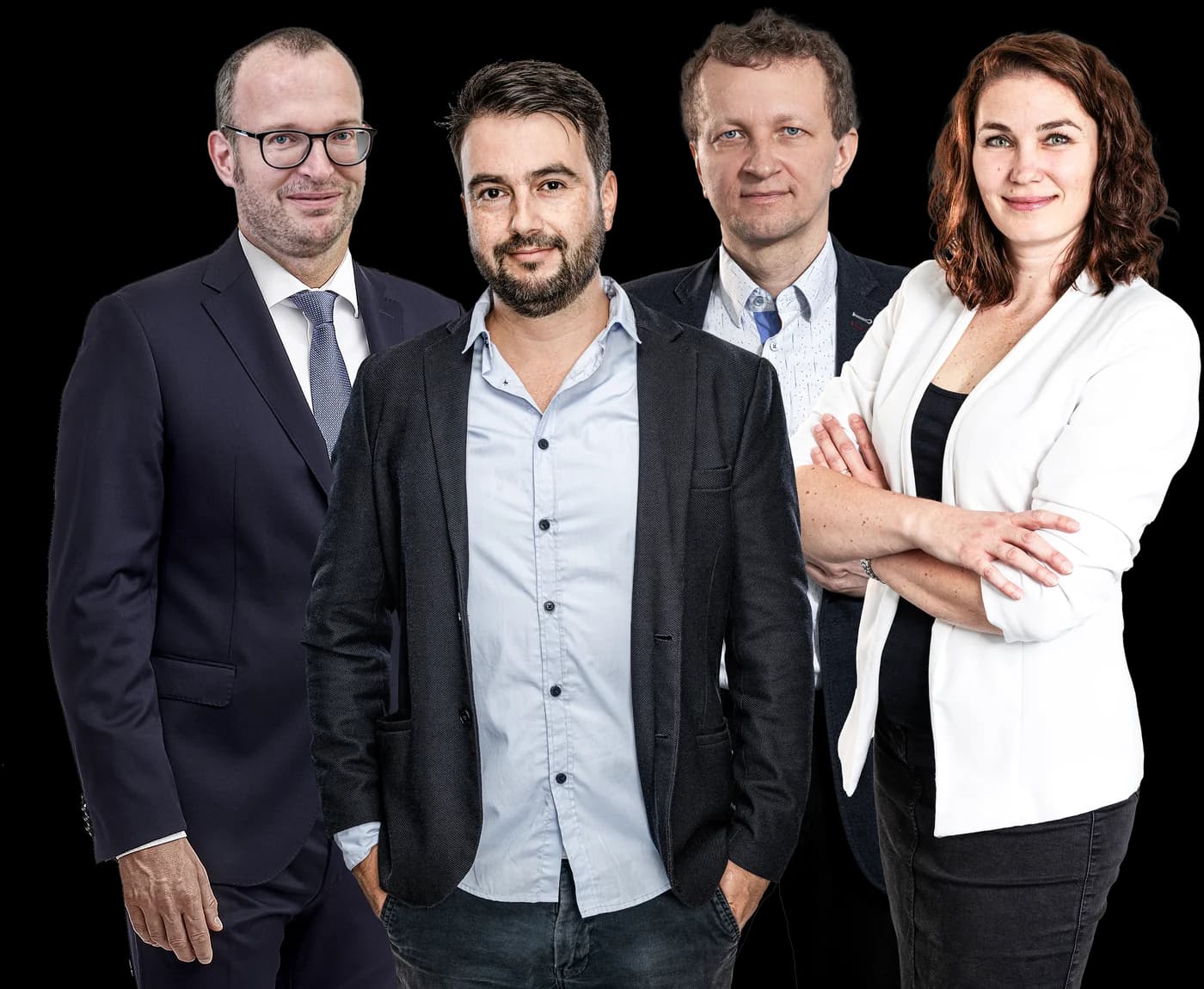 The Switchio mobility team: Aleš Popelka, Jan Šilar, Petra Machálková and Eduardo Vejarano
